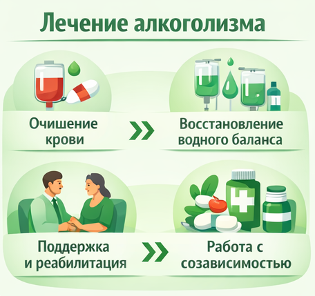 лечение алкоголизма в Советске этапы